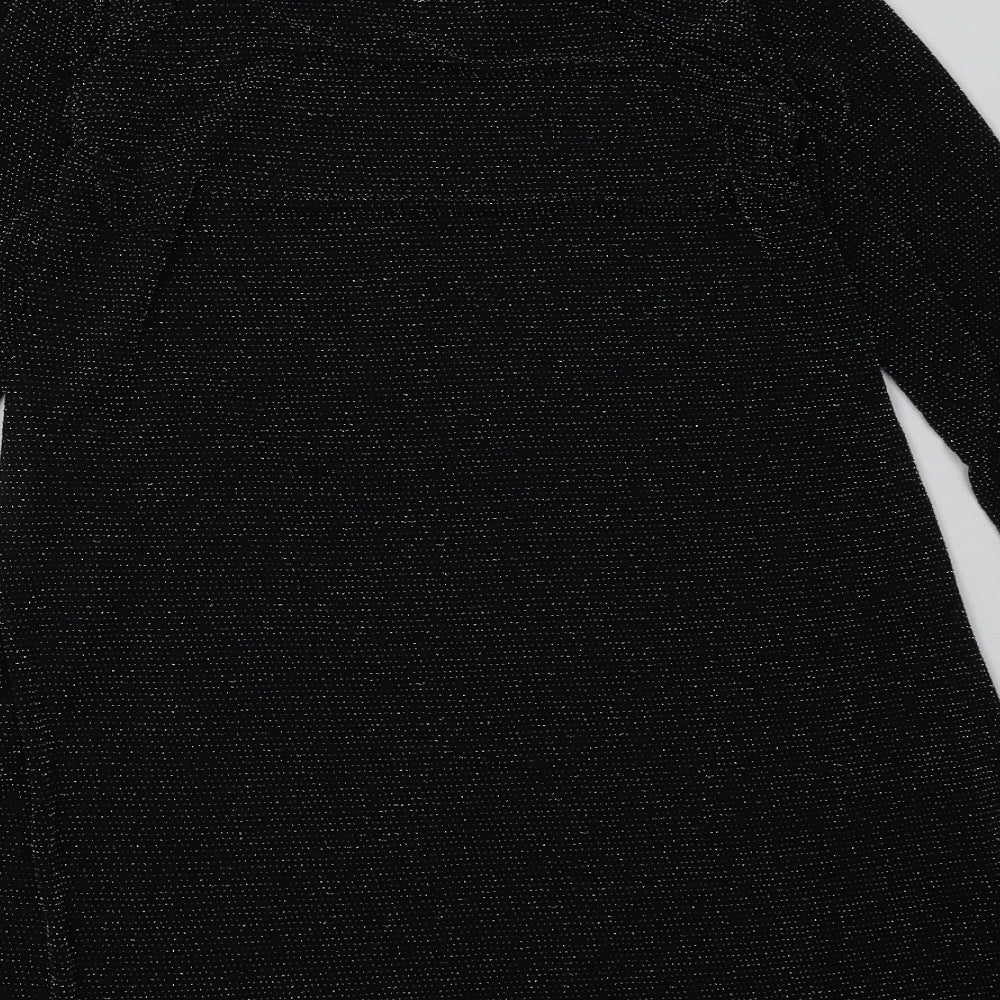 QED London Womens Black  Polyester A-Line  Size S  Roll Neck Pullover