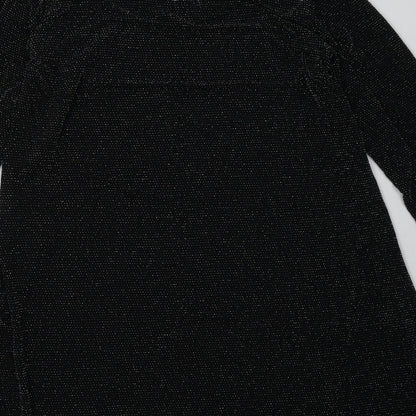 QED London Womens Black  Polyester A-Line  Size S  Roll Neck Pullover