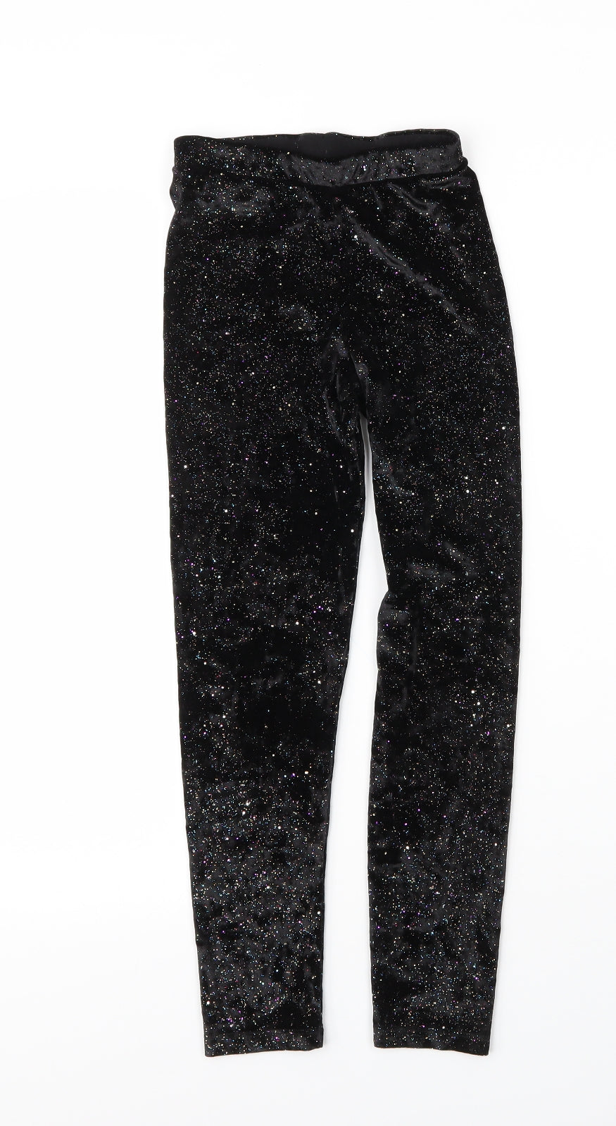 Matalan Girls Black  Polyester Carrot Trousers Size 9 Months L21.5 in Regular