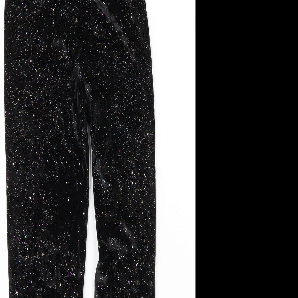 Matalan Girls Black  Polyester Carrot Trousers Size 9 Months L21.5 in Regular