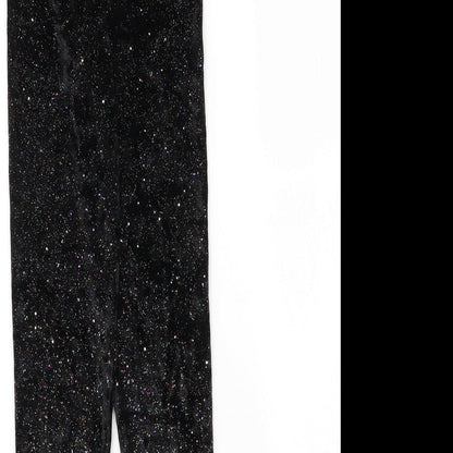 Matalan Girls Black  Polyester Carrot Trousers Size 9 Months L21.5 in Regular
