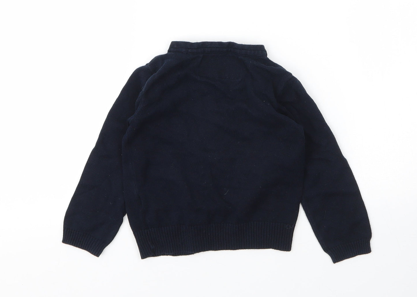 Primark Girls Blue Round Neck  Cotton Cardigan Jumper Size 2 Years  Button