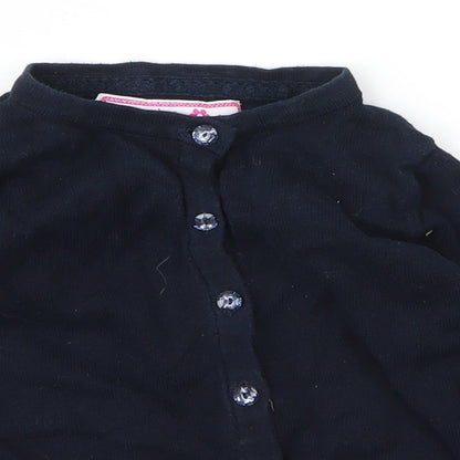 Primark Girls Blue Round Neck  Cotton Cardigan Jumper Size 2 Years  Button