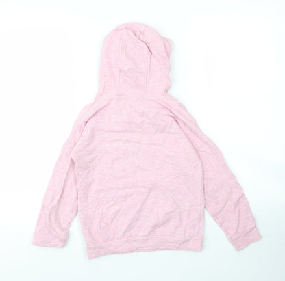 F&F Girls Pink  Cotton Pullover Hoodie Size 7 Years   - Unicorn