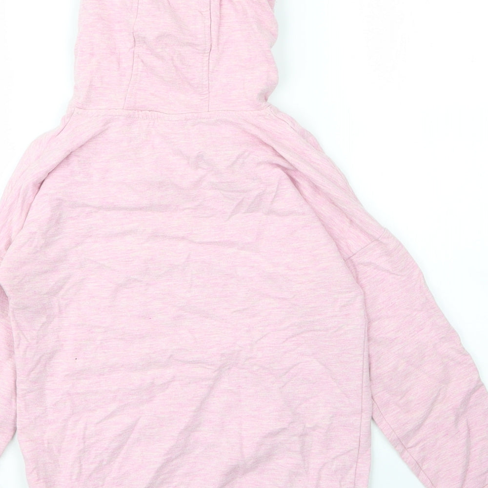 F&F Girls Pink  Cotton Pullover Hoodie Size 7 Years   - Unicorn
