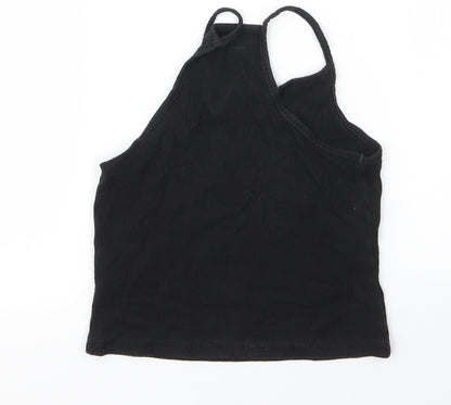 H&M Girls Black  Cotton Camisole Tank Size 11 Years Round Neck