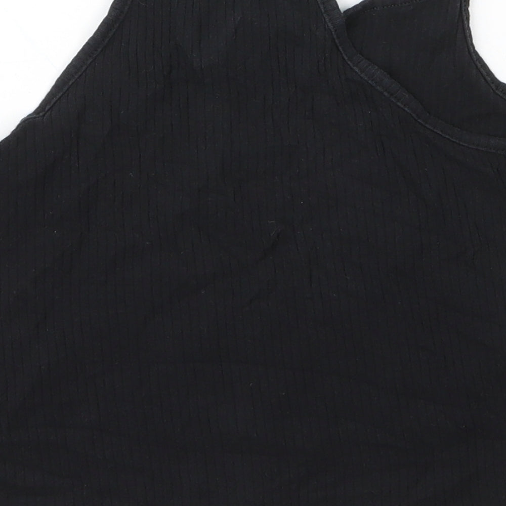 H&M Girls Black  Cotton Camisole Tank Size 11 Years Round Neck