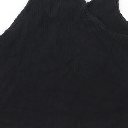 H&M Girls Black  Cotton Camisole Tank Size 11 Years Round Neck