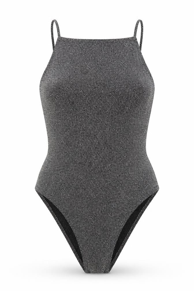 Womens UK Size S H&M One-Piece Silver Bodysuit