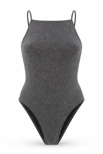 Womens UK Size S H&M One-Piece Silver Bodysuit
