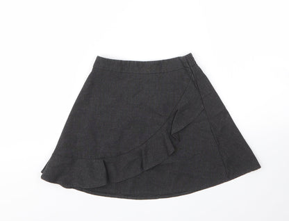 George Girls Grey  Viscose A-Line Skirt Size 4 Years  Regular