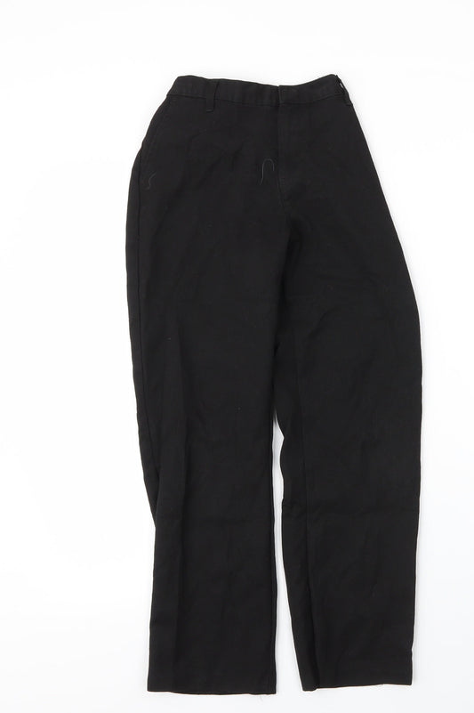 George Boys Black  Viscose Capri Trousers Size 9 Months L24 in Regular Zip