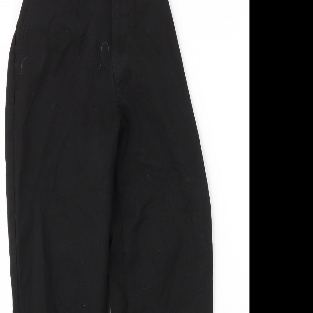 George Boys Black  Viscose Capri Trousers Size 9 Months L24 in Regular Zip
