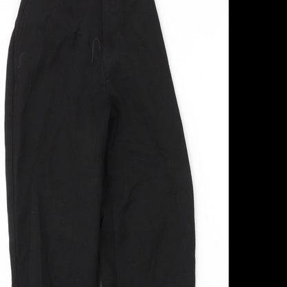 George Boys Black  Viscose Capri Trousers Size 9 Months L24 in Regular Zip