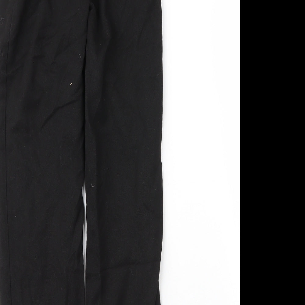 George Boys Black  Viscose Capri Trousers Size 9 Months L24 in Regular Zip