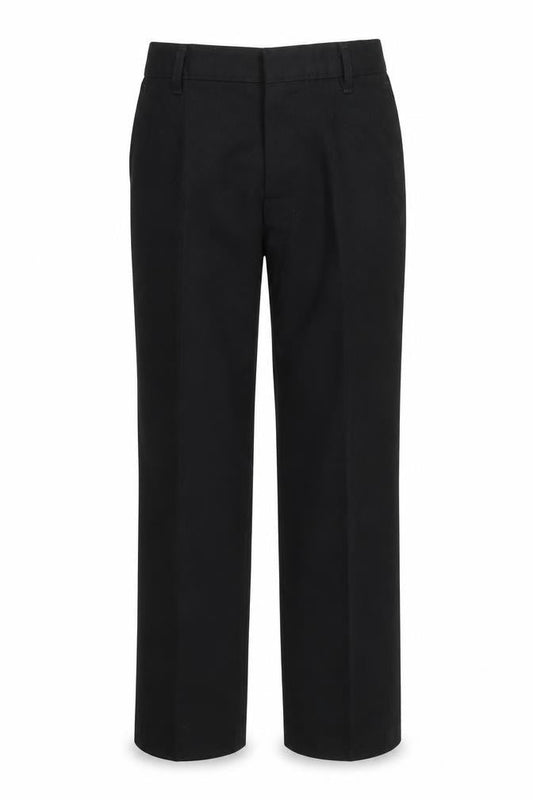 Preworn Boys Black  Viscose Capri Trousers Size 12 Years L24 in Regular Zip