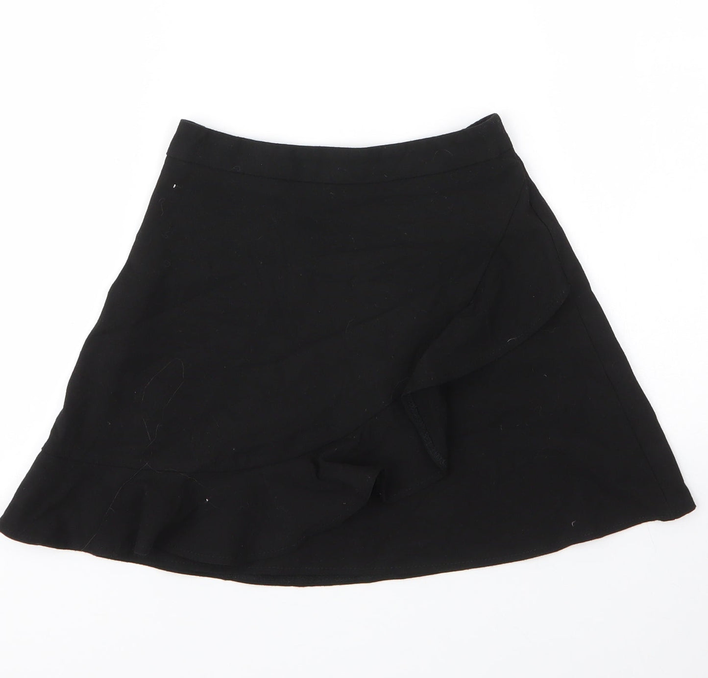 George Girls Black  Viscose A-Line Skirt Size 6 Years  Regular