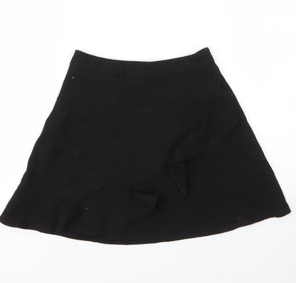 George Girls Black  Viscose A-Line Skirt Size 6 Years  Regular