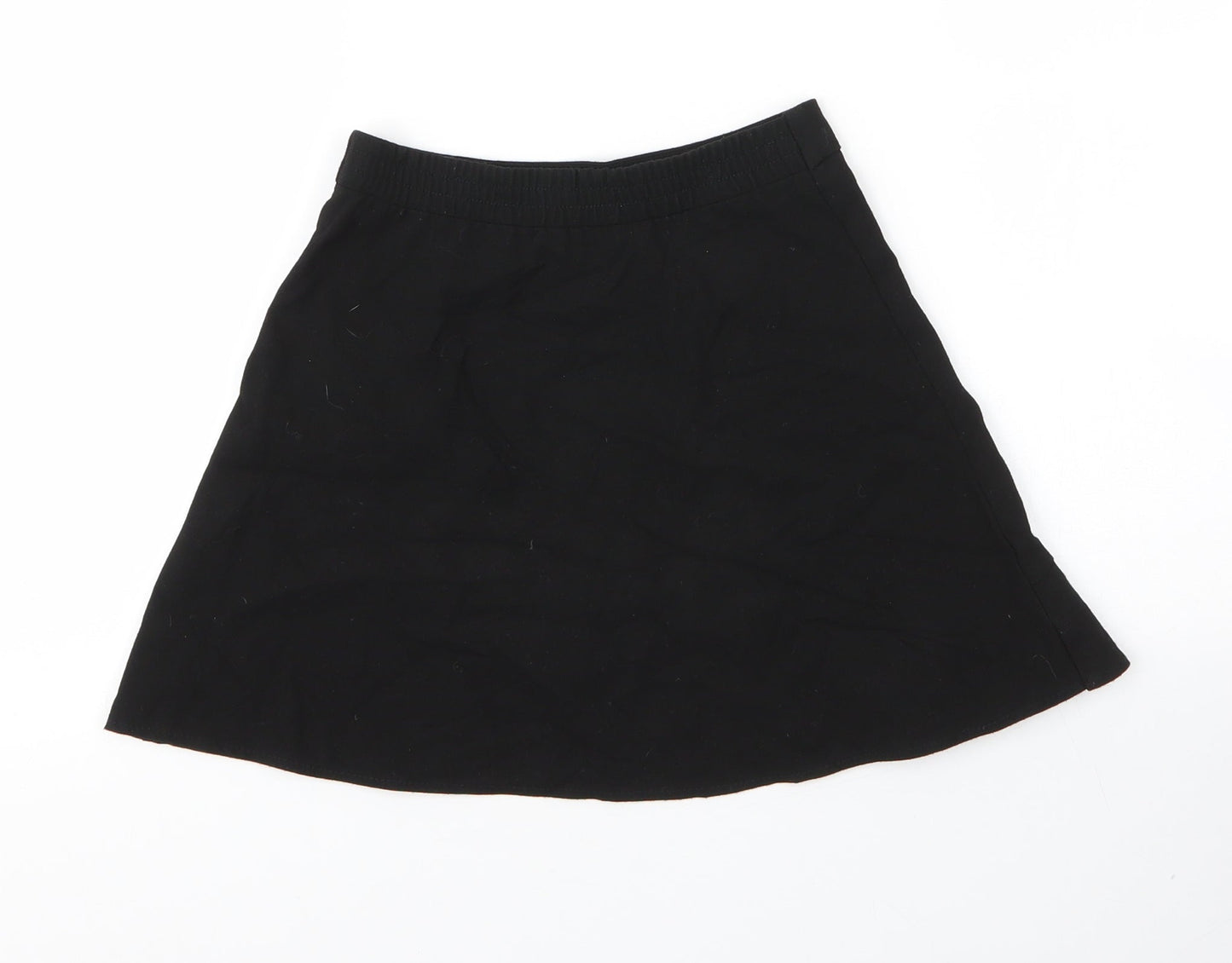George Girls Black  Viscose A-Line Skirt Size 6 Years  Regular