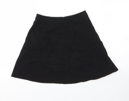 George Girls Black  Viscose A-Line Skirt Size 6 Years  Regular