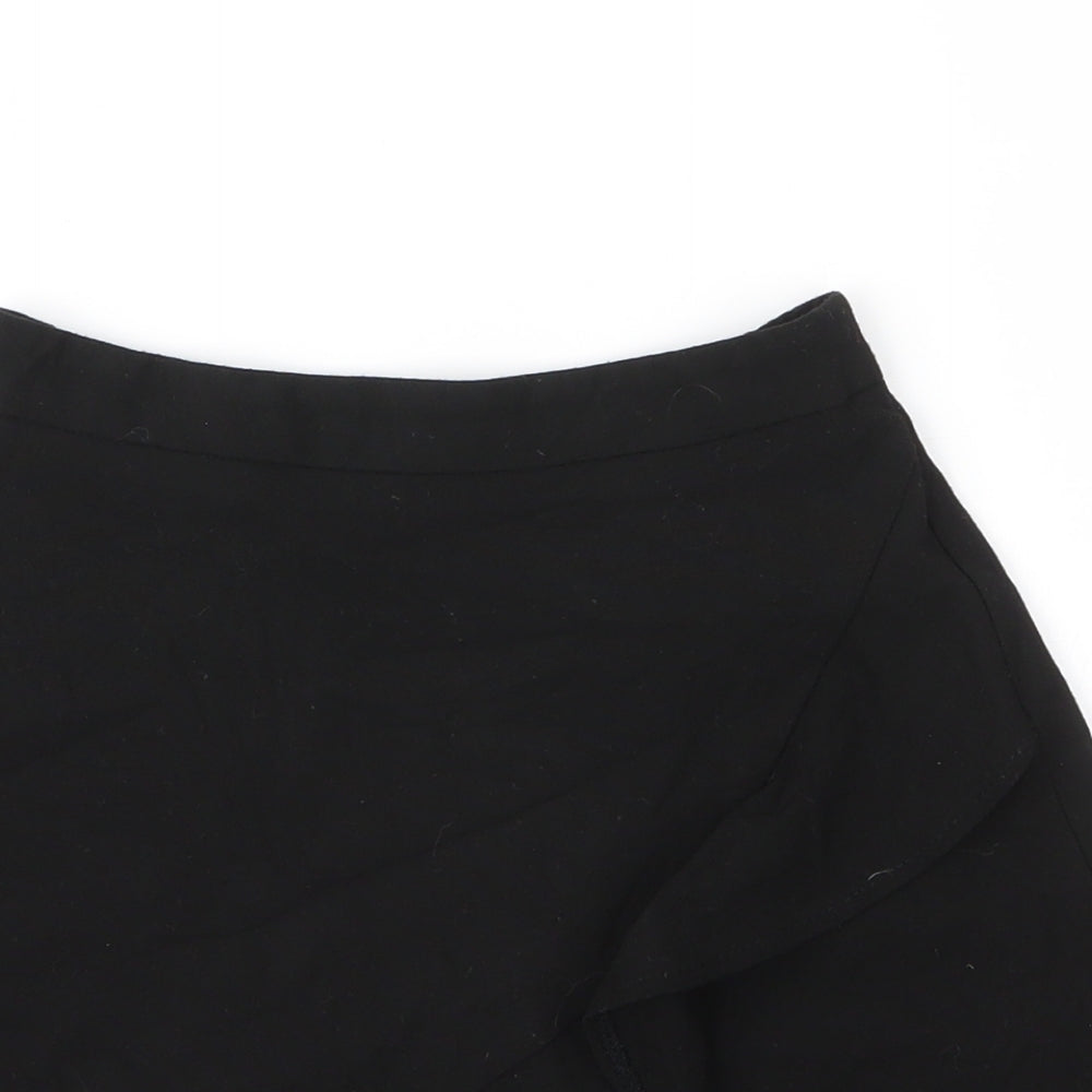 George Girls Black  Viscose A-Line Skirt Size 6 Years  Regular