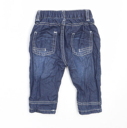 George Boys Blue  Cotton Capri Jeans Size 3-6 Months