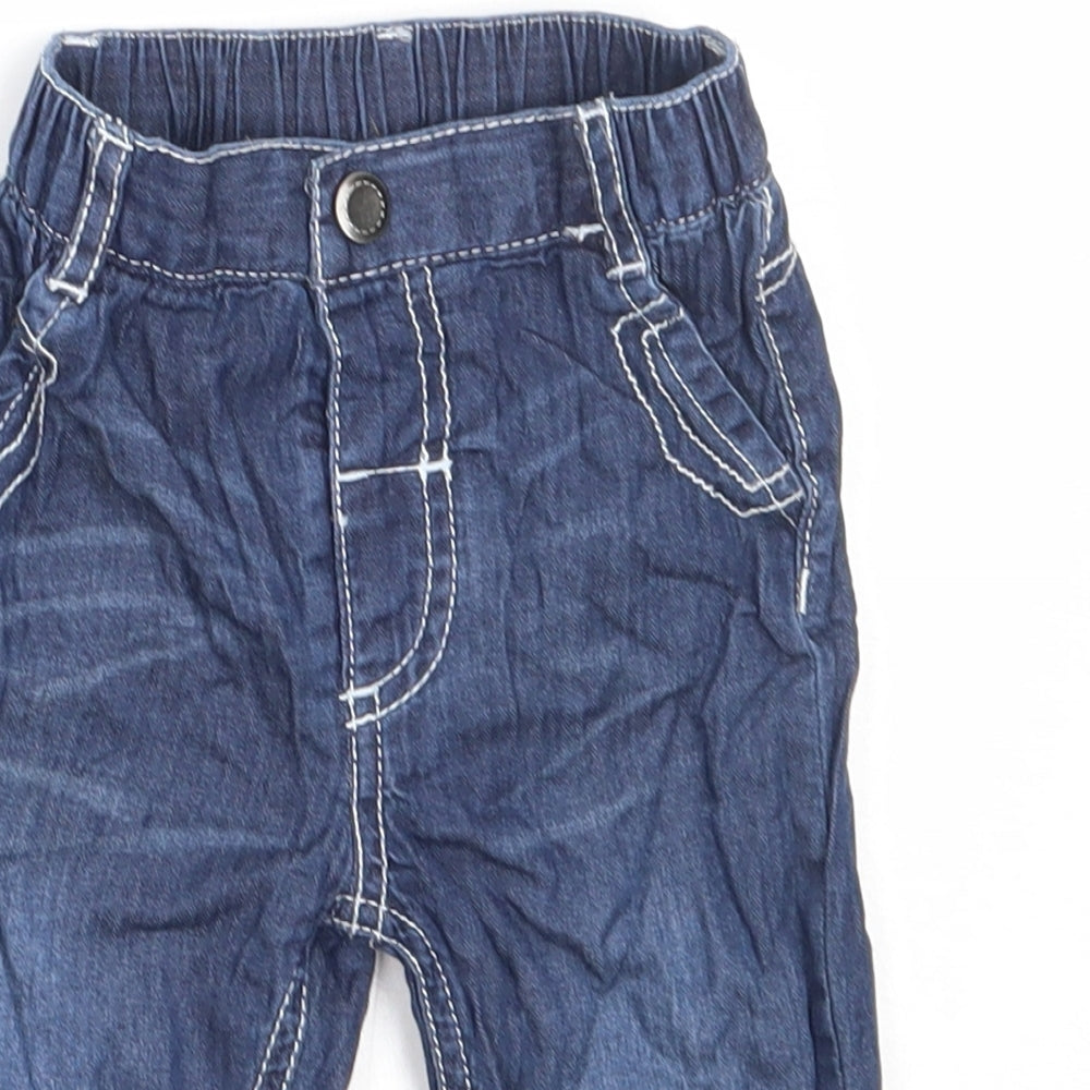 George Boys Blue  Cotton Capri Jeans Size 3-6 Months