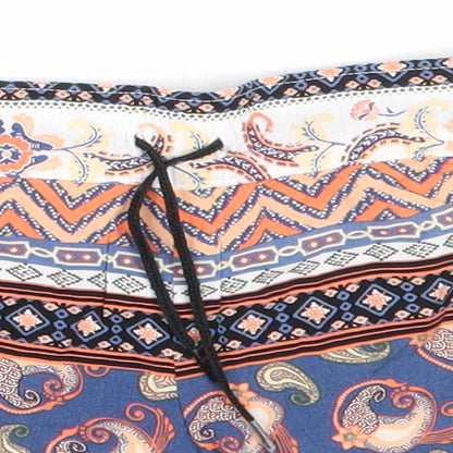 Lupilu Girls Blue Geometric Viscose Cropped Trousers Size 18 Months