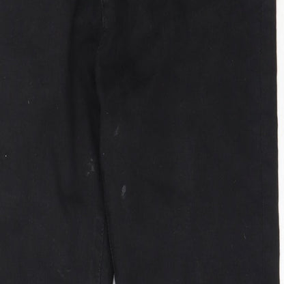 Peacocks Womens Black  Cotton Skinny Jeans Size 12 L28 in Regular