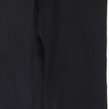 Peacocks Womens Black  Cotton Skinny Jeans Size 12 L28 in Regular
