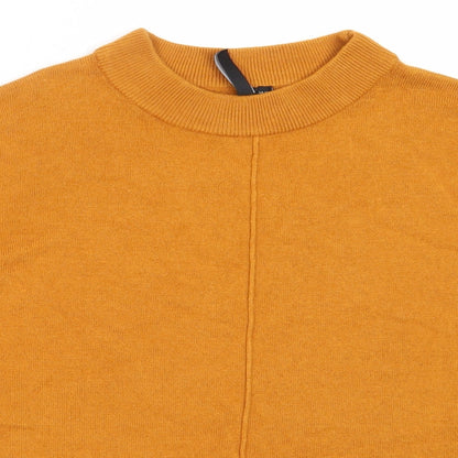 INTUITION Womens Yellow Round Neck  Acrylic Pullover Jumper Size 14