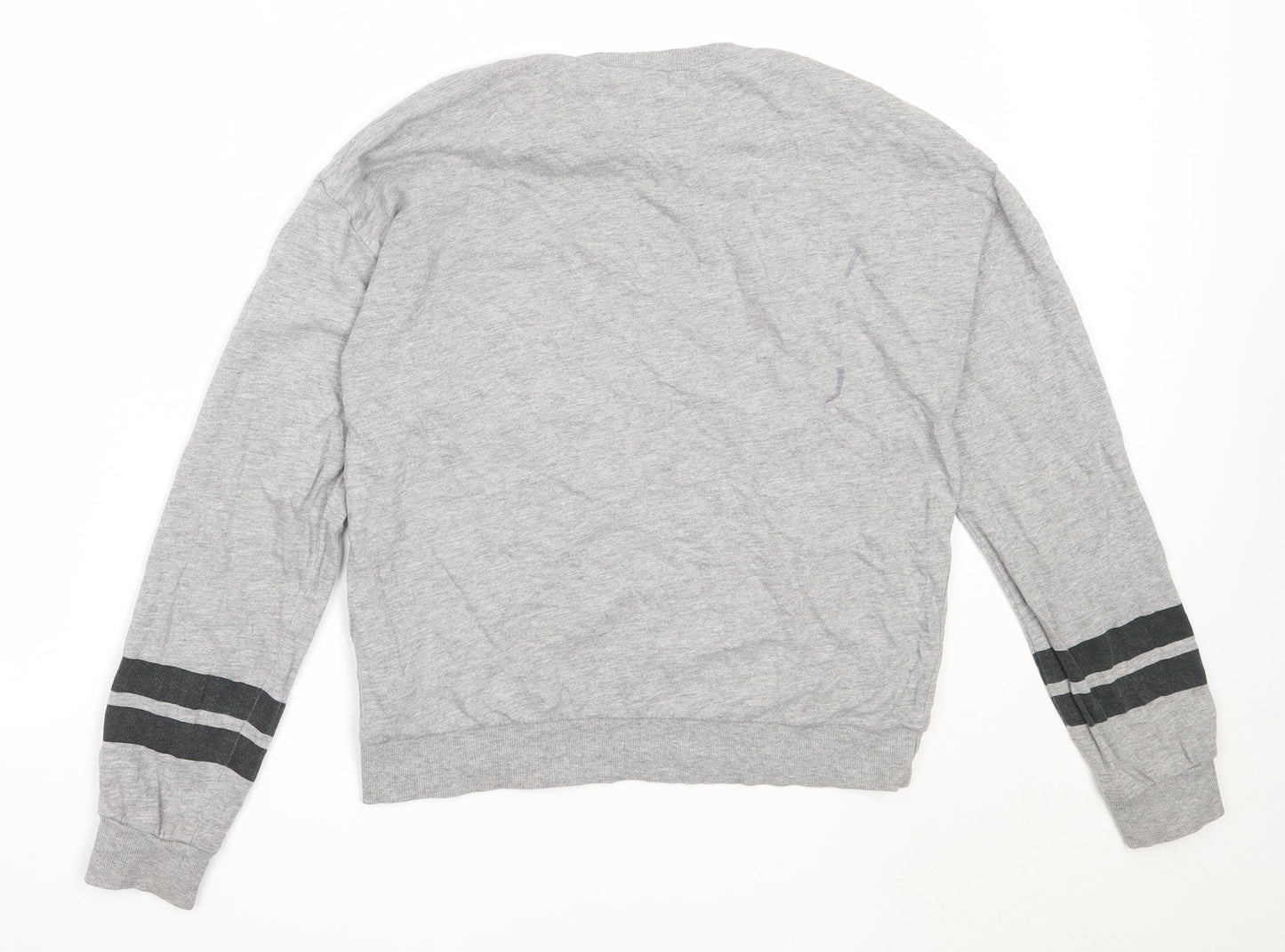 H&M Womens Grey  Cotton Pullover Sweatshirt Size S