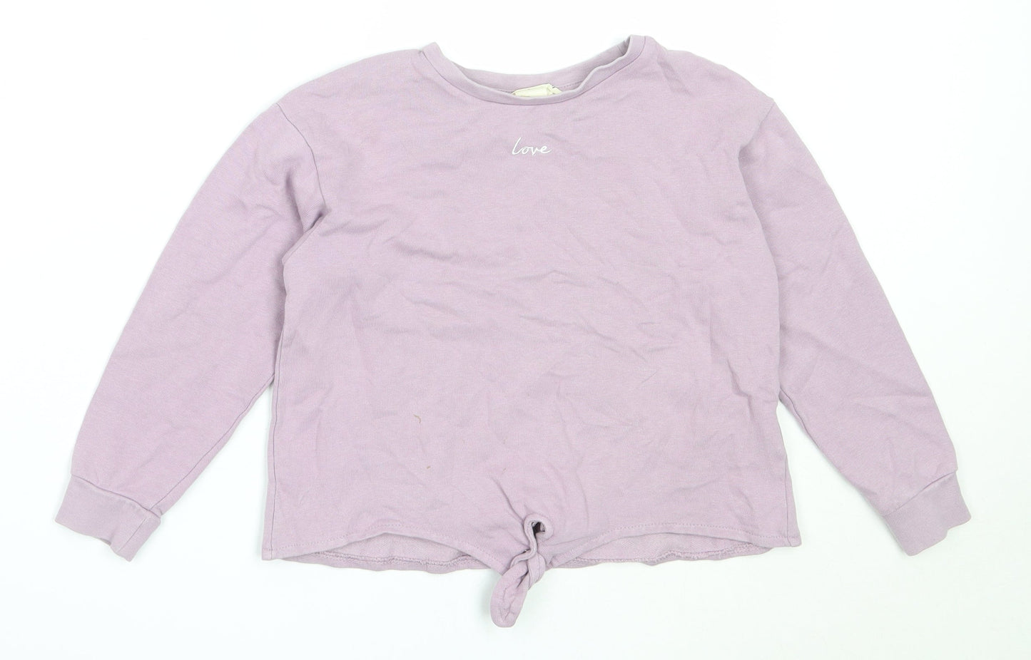 H&M Girls Purple  Cotton Pullover Sweatshirt Size 5-6 Years
