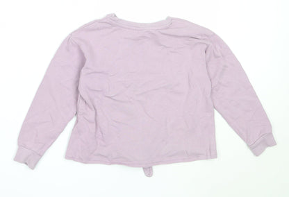 H&M Girls Purple  Cotton Pullover Sweatshirt Size 5-6 Years