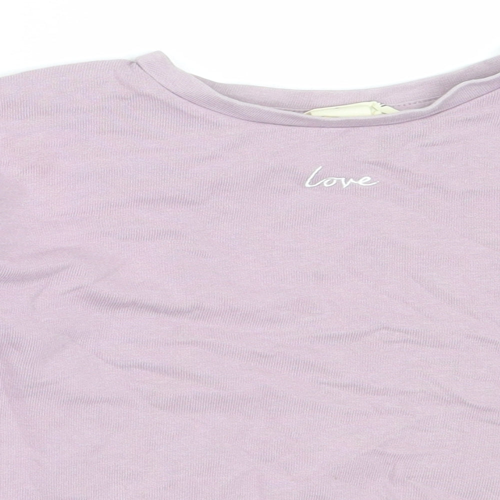 H&M Girls Purple  Cotton Pullover Sweatshirt Size 5-6 Years
