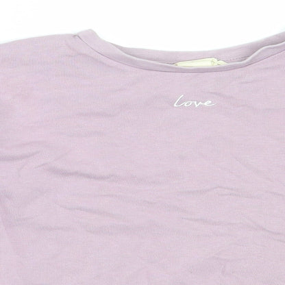 H&M Girls Purple  Cotton Pullover Sweatshirt Size 5-6 Years