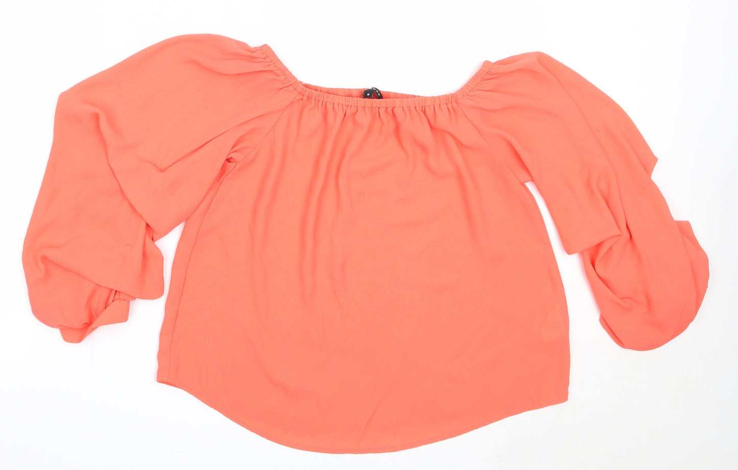 Womens UK Size 8 Peacocks Orange Basic Blouse