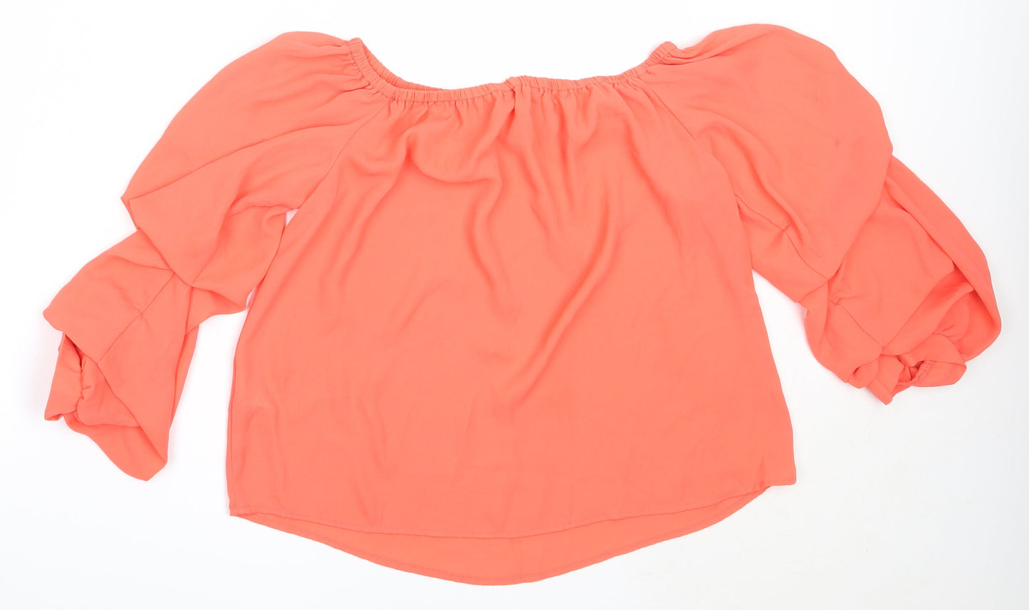 Womens UK Size 8 Peacocks Orange Basic Blouse