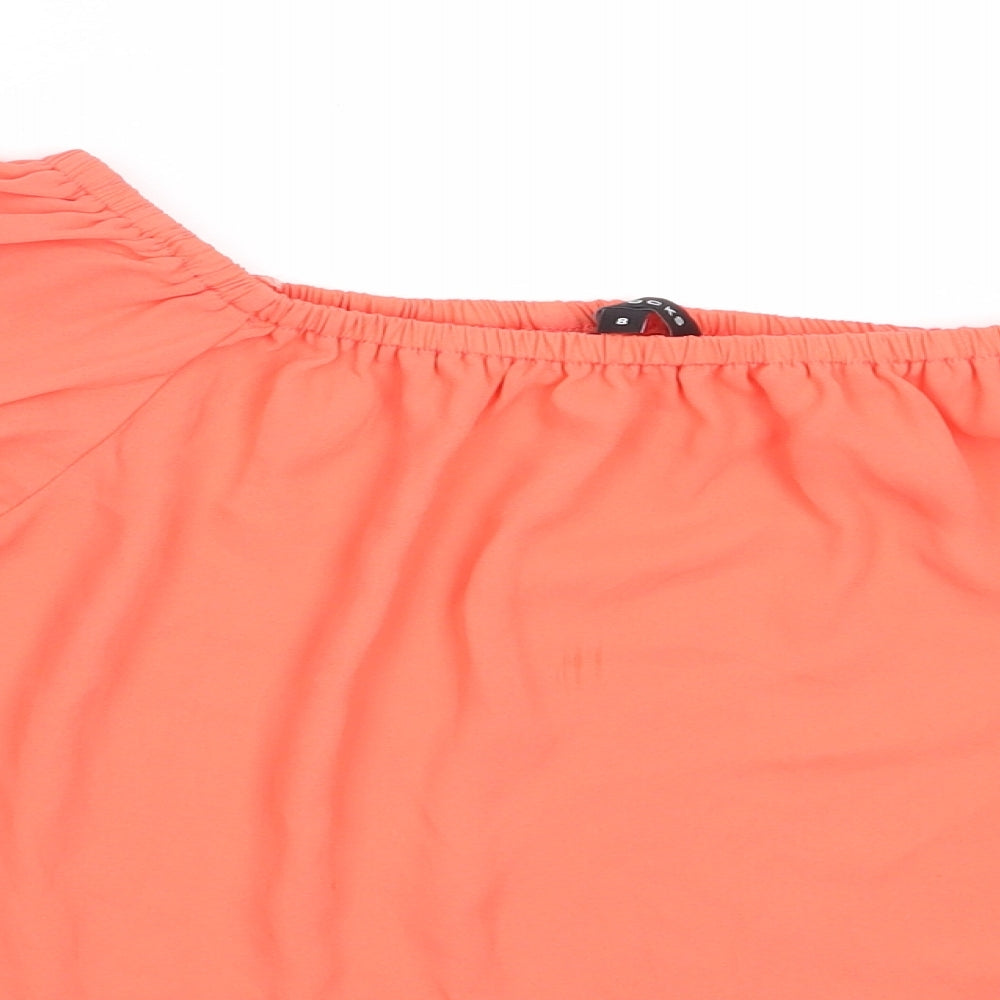 Womens UK Size 8 Peacocks Orange Basic Blouse