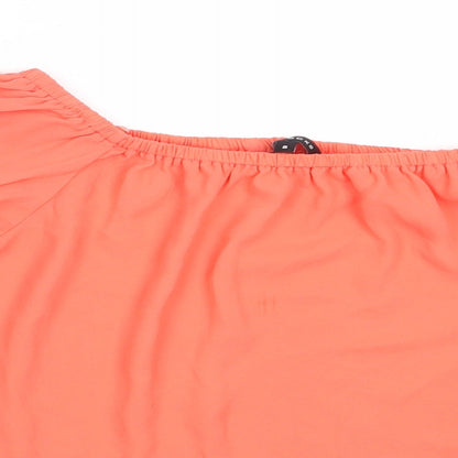 Womens UK Size 8 Peacocks Orange Basic Blouse