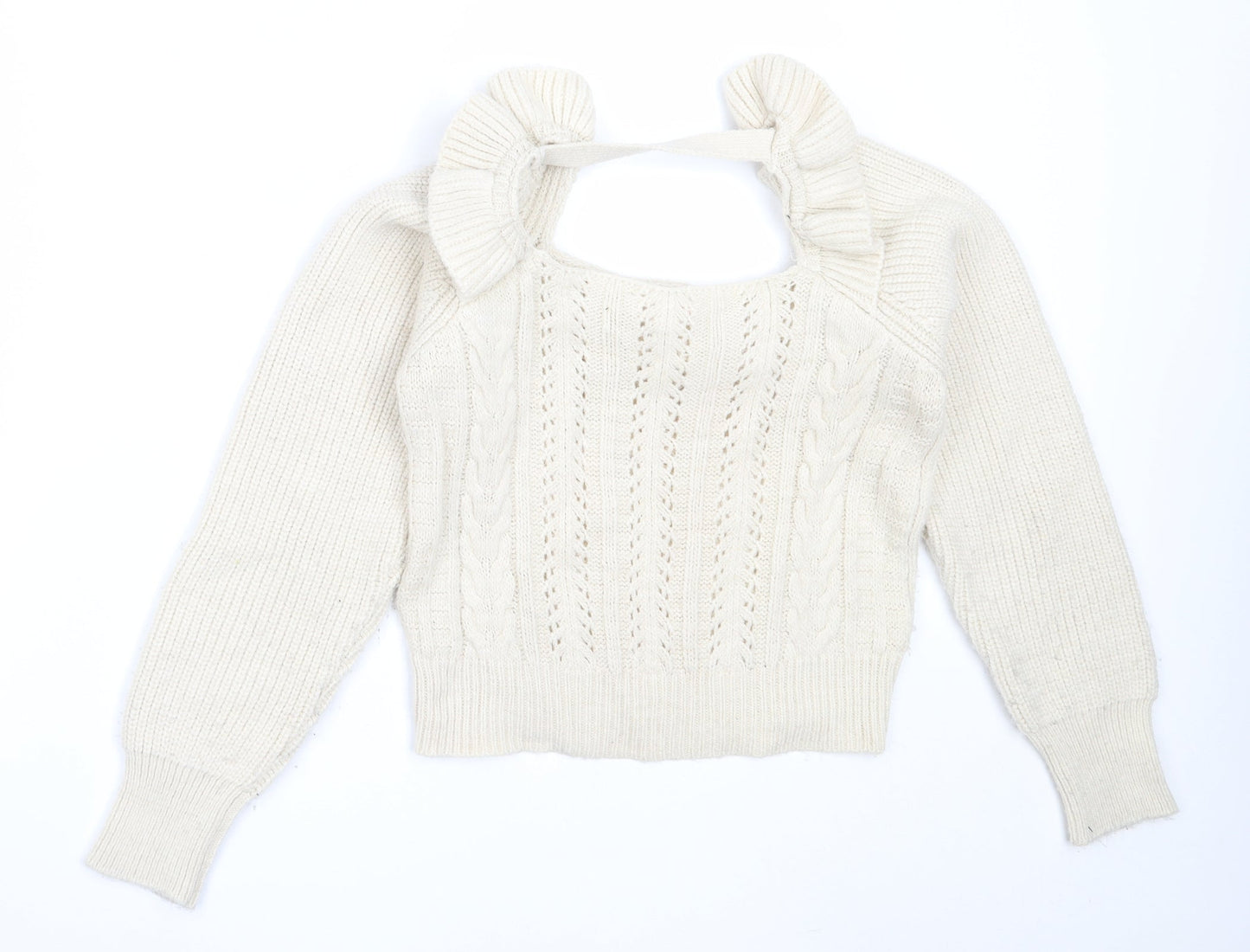 Womens UK Size 6 Miss Selfridge Beige Pullover Jumper