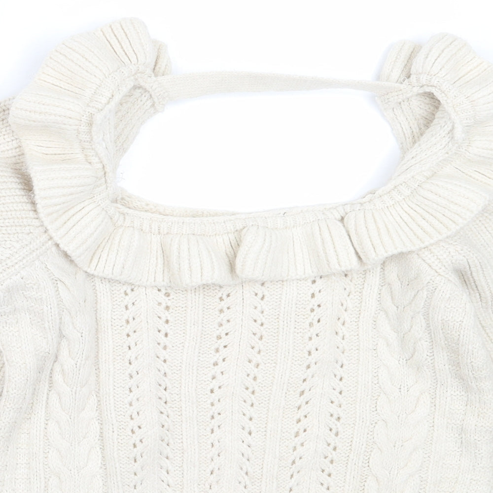 Womens UK Size 6 Miss Selfridge Beige Pullover Jumper