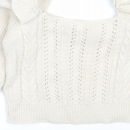 Womens UK Size 6 Miss Selfridge Beige Pullover Jumper