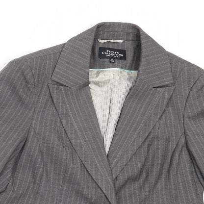 Debenhams Womens Grey  Polyester Jacket Blazer Size 14