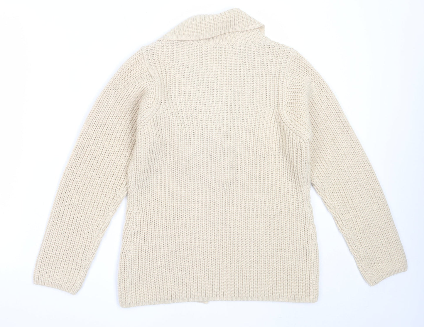 Womens UK Size S EWM Beige Cardigan Jumper