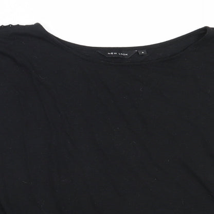 Womens UK Size 6 New Look Black Basic T-Shirt
