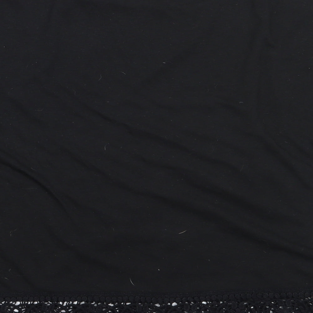 Womens UK Size 6 New Look Black Basic T-Shirt