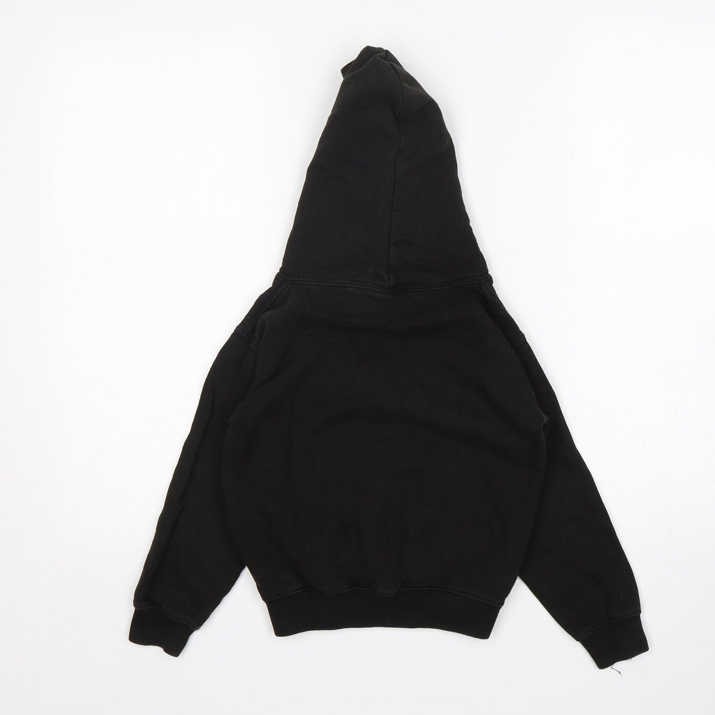 Awdis Boys Black  Cotton Pullover Hoodie Size 5-6 Years   - Zac