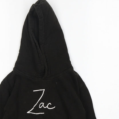 Awdis Boys Black  Cotton Pullover Hoodie Size 5-6 Years   - Zac