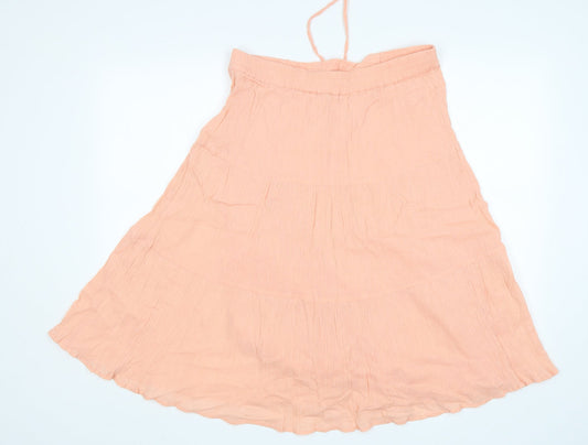 TU Womens Pink  Cotton A-Line Skirt Size 12